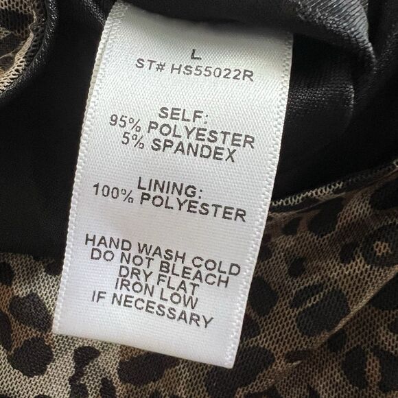 Peach Cheetah Animal Print Maxi Skirt Women Large Side Slit Elastic Waist Brown - Picture 9 of 15